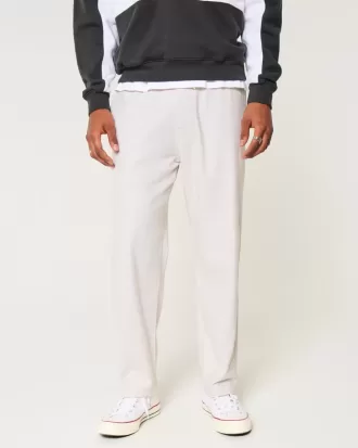 Pantaloni larghi in misto lino