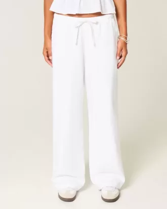Pantaloni larghi in misto lino