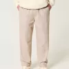 Pantaloni larghi in misto lino
