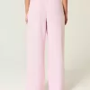 Pantaloni larghi in misto lino