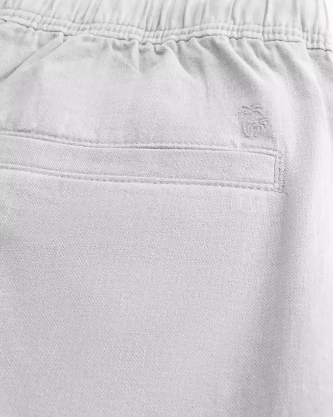 Pantaloni larghi in misto lino