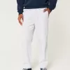 Pantaloni larghi in misto lino