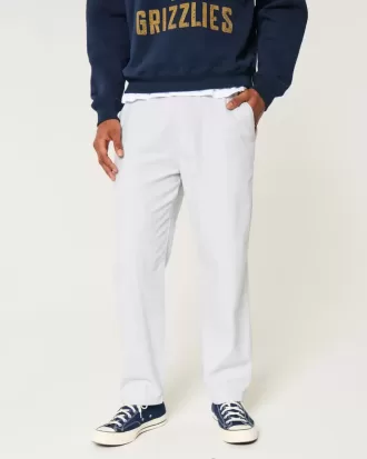 Pantaloni larghi in misto lino