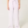 Pantaloni larghi in misto lino