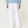 Pantaloni larghi in misto lino