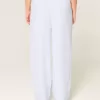 Pantaloni larghi in misto lino