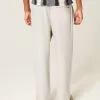 Pantaloni larghi in misto lino