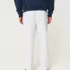 Pantaloni larghi in misto lino