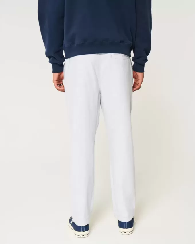 Pantaloni larghi in misto lino