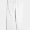Pantaloni larghi in misto lino