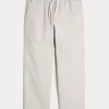 Pantaloni larghi in misto lino