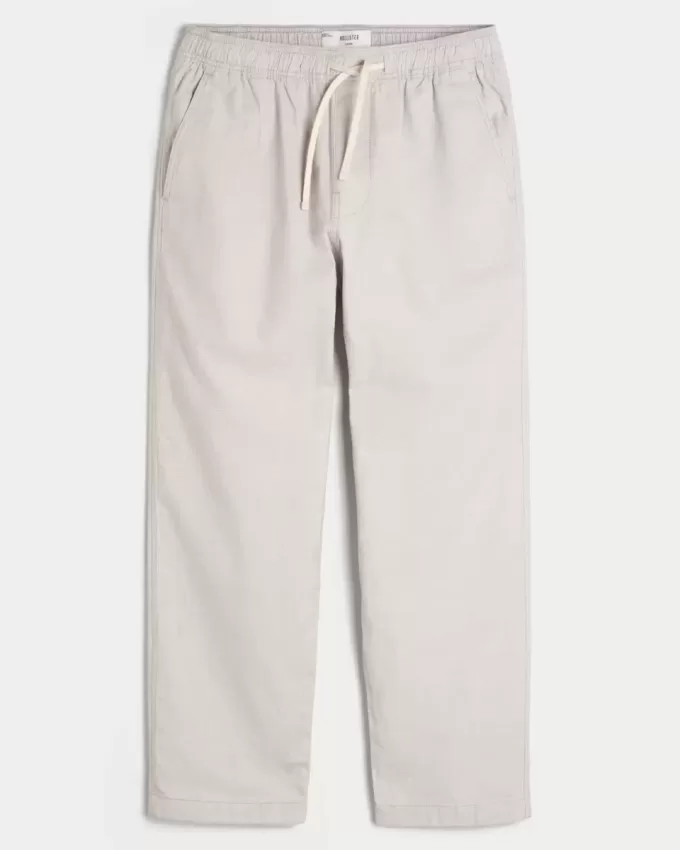 Pantaloni larghi in misto lino