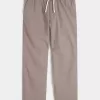 Pantaloni larghi in misto lino