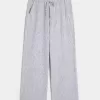 Pantaloni larghi in misto lino