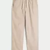 Pantaloni larghi in misto lino