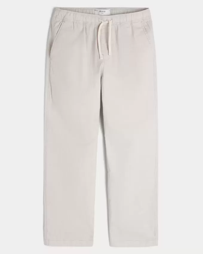 Pantaloni larghi in misto lino