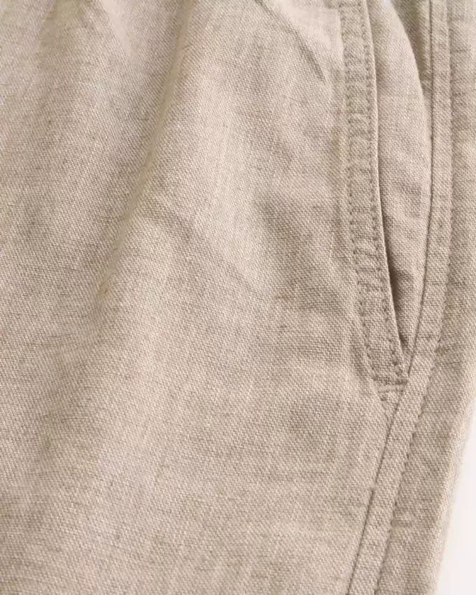 Pantaloni larghi in misto lino