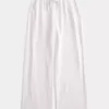 Pantaloni larghi in misto lino