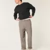 Pantaloni larghi in misto lino con vita flessibile
