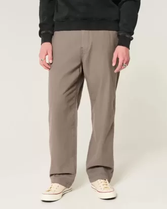 Pantaloni larghi in misto lino con vita flessibile