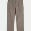 Pantaloni larghi in misto lino con vita flessibile