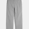 Pantaloni larghi in misto lino con vita flessibile