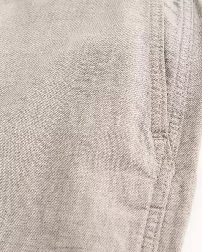 Pantaloni larghi in misto lino con vita flessibile