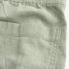 Pantaloni larghi in misto lino con vita flessibile