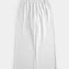 Pantaloni larghi in pile con logo in vita