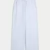 Pantaloni larghi in seersucker