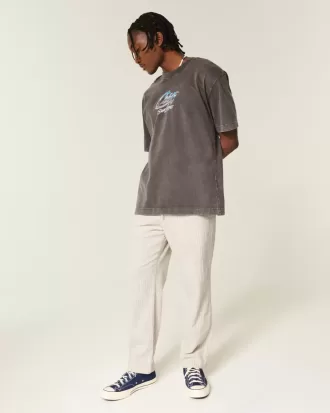 Pantaloni larghi in seersucker