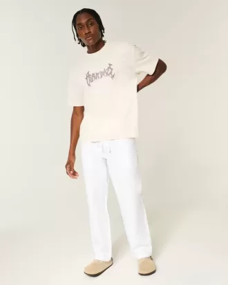 Pantaloni larghi in seersucker