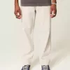 Pantaloni larghi in seersucker