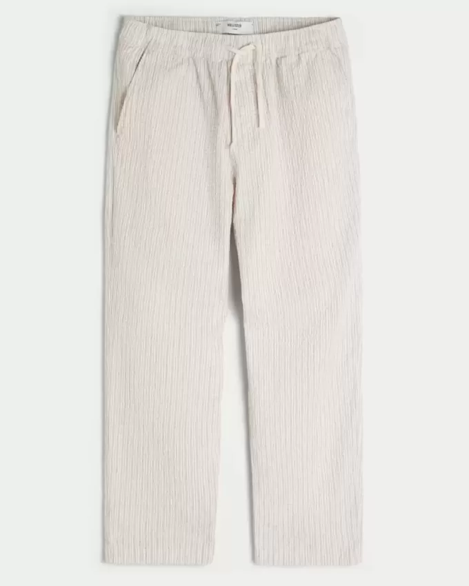Pantaloni larghi in seersucker