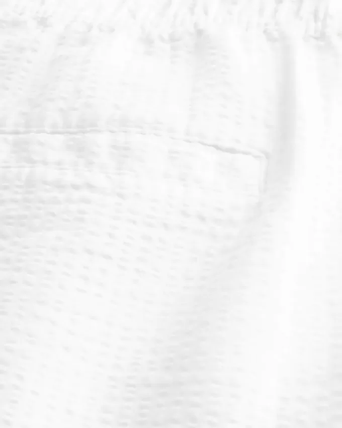 Pantaloni larghi in seersucker
