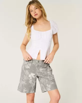 Pantaloni larghi mimetici a vita bassa