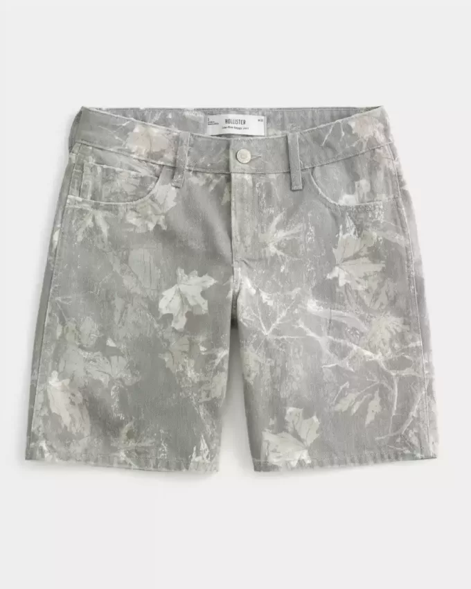 Pantaloni larghi mimetici a vita bassa