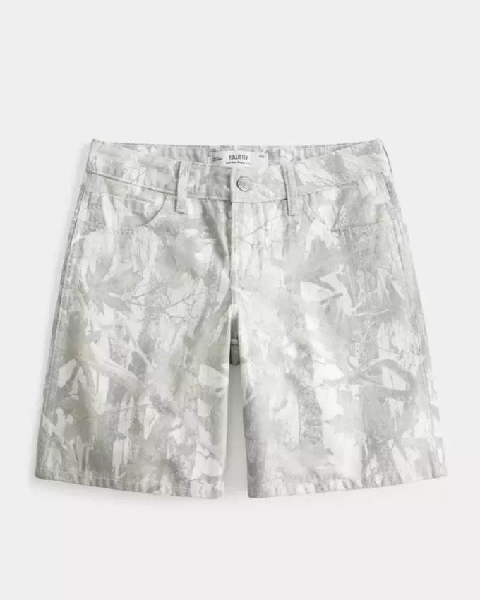 Pantaloni larghi mimetici a vita bassa