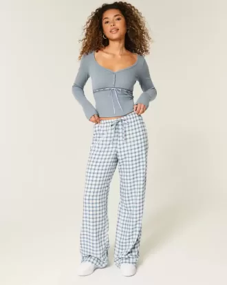 Pantaloni slub pull-on