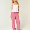 Pantaloni slub pull-on
