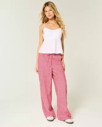 Pantaloni slub pull-on