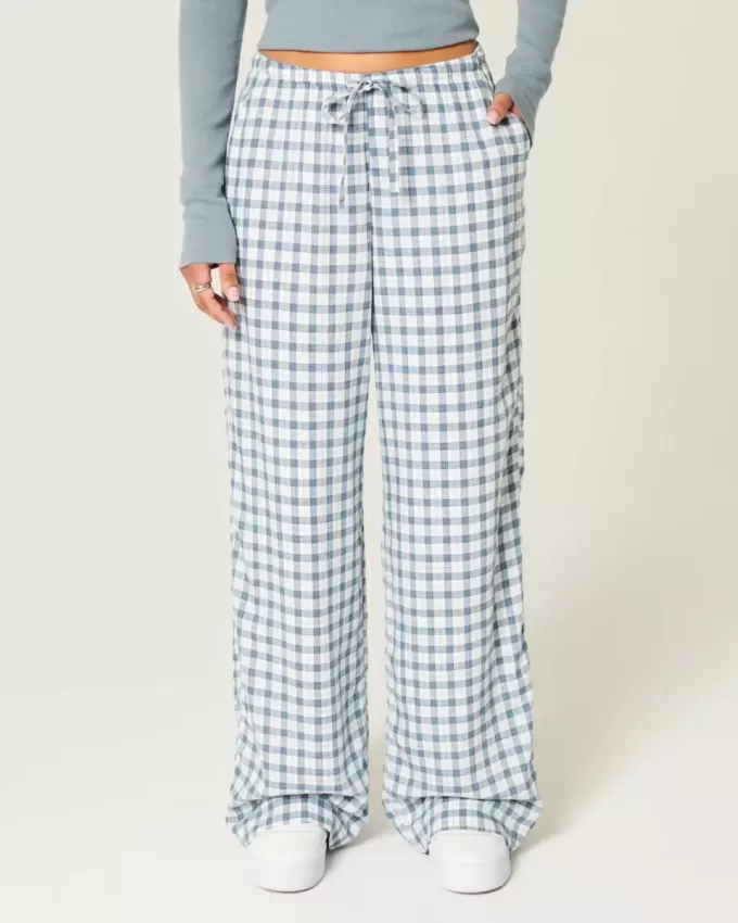 Pantaloni slub pull-on
