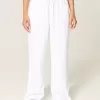 Pantaloni slub pull-on