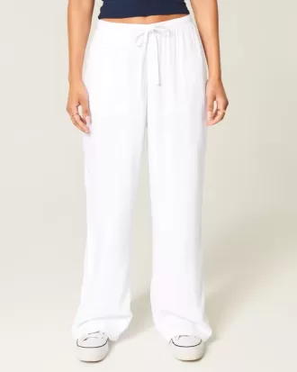 Pantaloni slub pull-on