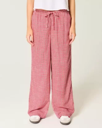 Pantaloni slub pull-on