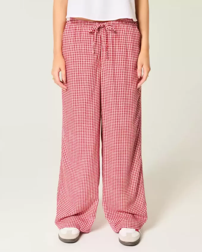 Pantaloni slub pull-on