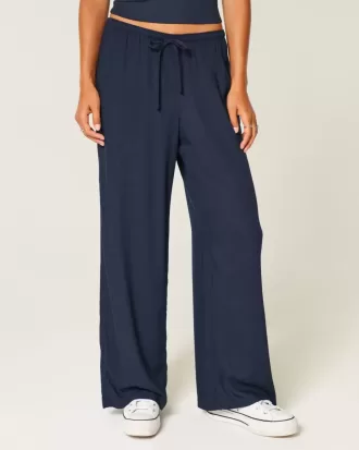 Jeans larghi a vita alta con lavaggio medio