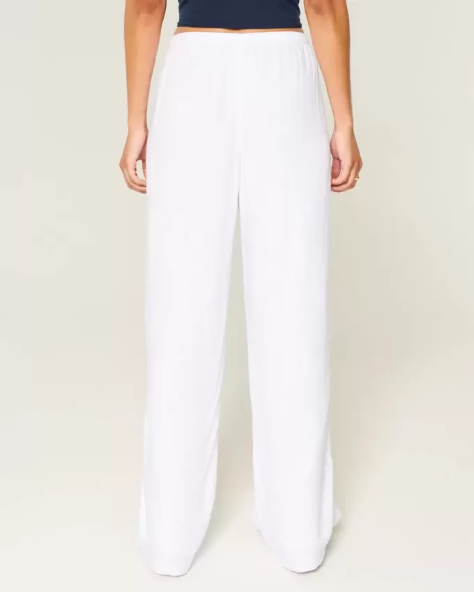 Pantaloni slub pull-on