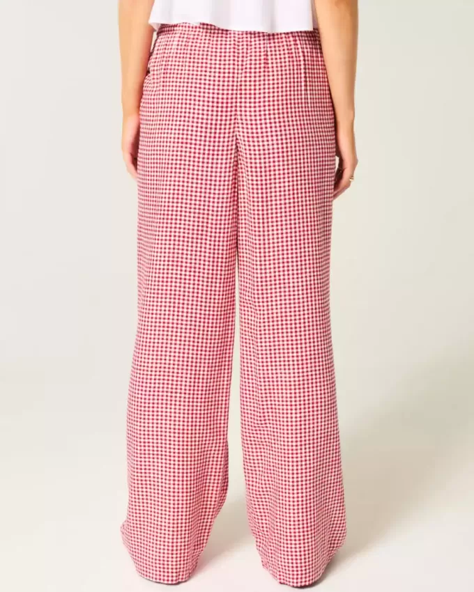 Pantaloni slub pull-on