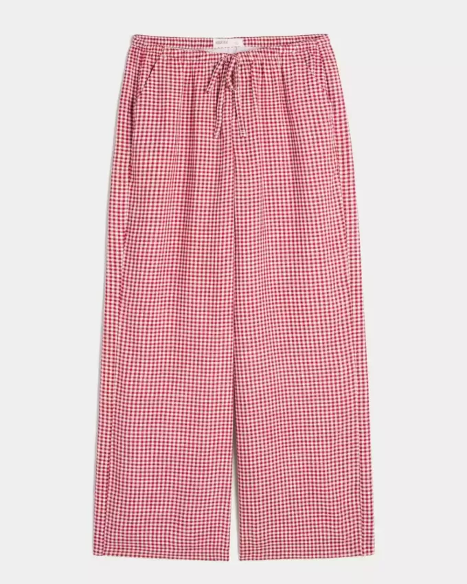 Pantaloni slub pull-on